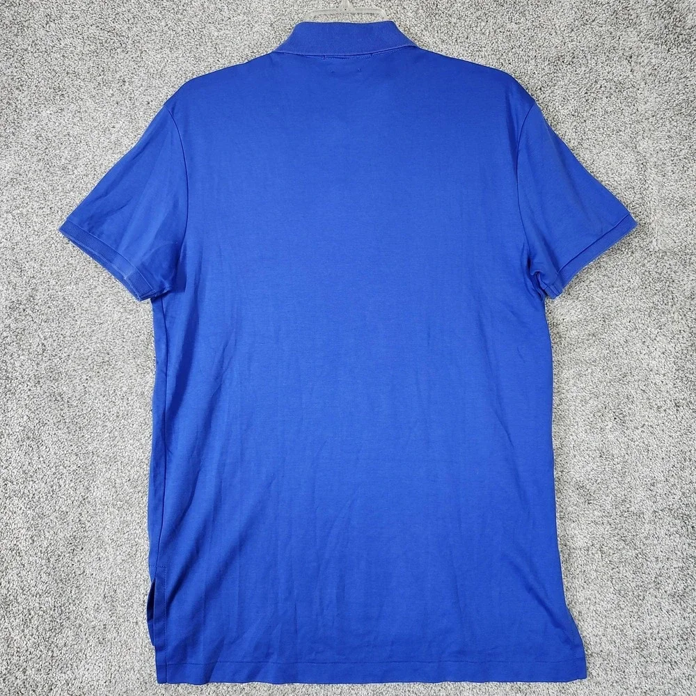 Polo Ralph Lauren Polo Shirt Mens Medium Blue Pima Interlock Classic Pony Logo